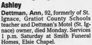 Dettmans Motel - Ashley Dettman Passes Away (newer photo)